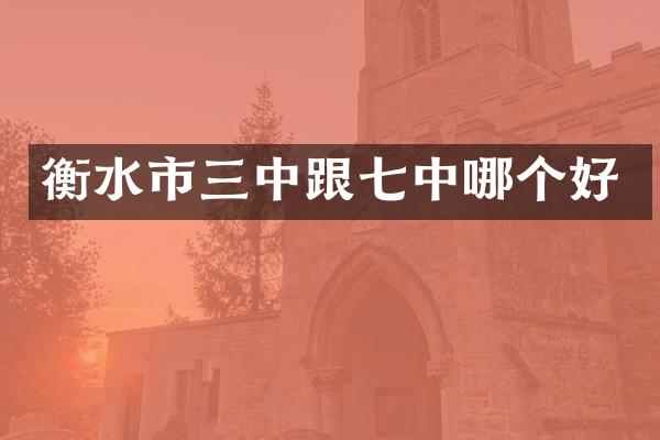衡水市三中跟七中哪个好