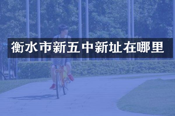 衡水市新五中新址在哪里
