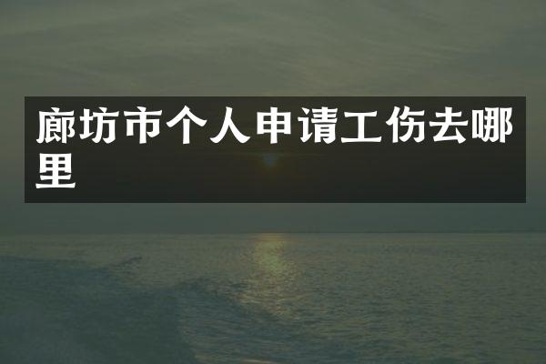 廊坊市个人申请工伤去哪里