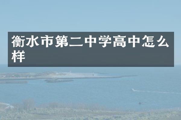 衡水市第二中学高中怎么样