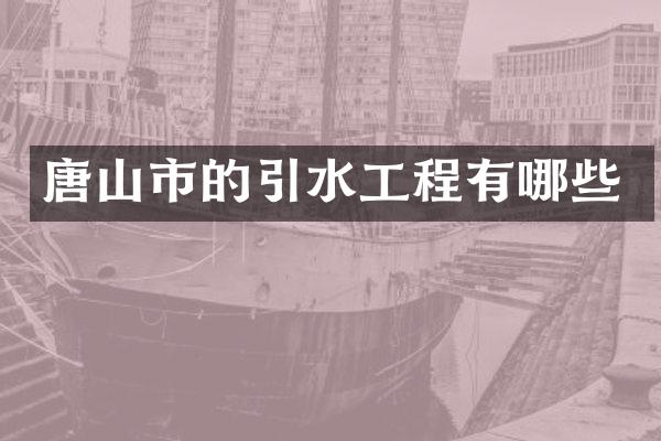 唐山市的引水工程有哪些