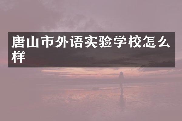 唐山市外语实验学校怎么样