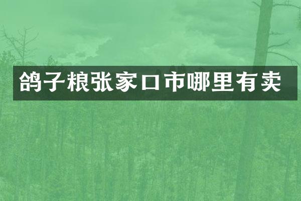 鸽子粮张家口市哪里有卖