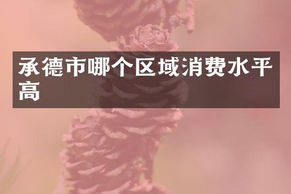 承德市哪个区域消费水平高