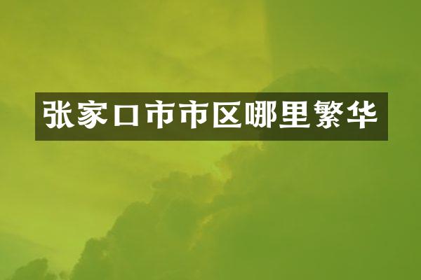 张家口市市区哪里繁华