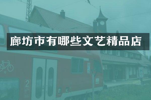 廊坊市有哪些文艺精品店