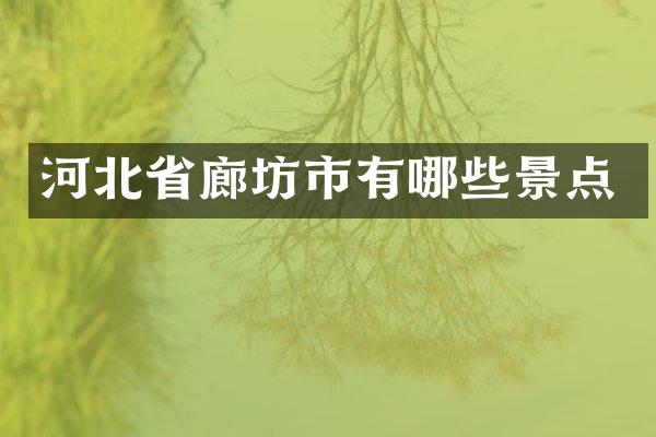 河北省廊坊市有哪些景点