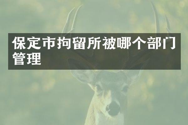 保定市拘留所被哪个部门管理