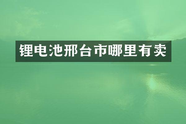 锂电池邢台市哪里有卖