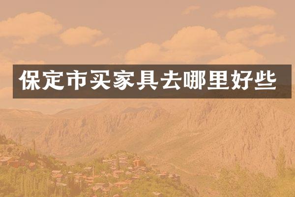 保定市买家具去哪里好些