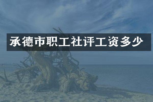 承德市职工社评工资多少