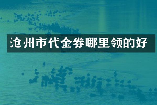 沧州市代金券哪里领的好
