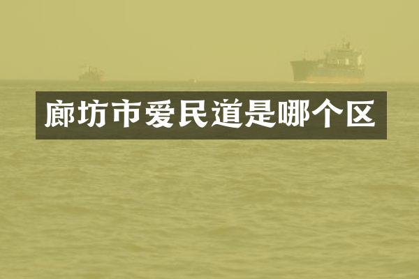廊坊市爱民道是哪个区