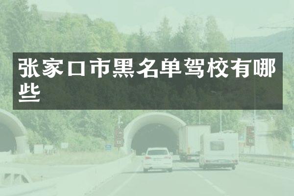 张家口市黑名单驾校有哪些