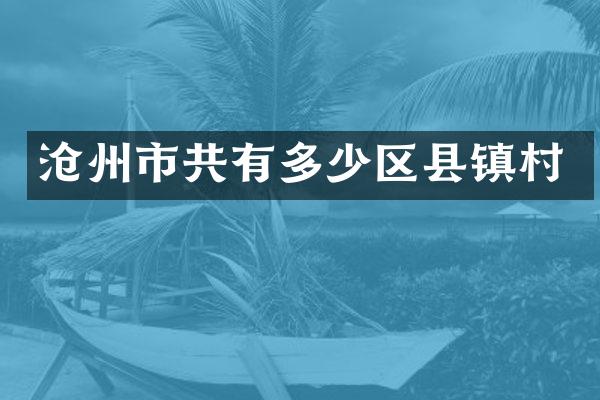 沧州市共有多少区县镇村