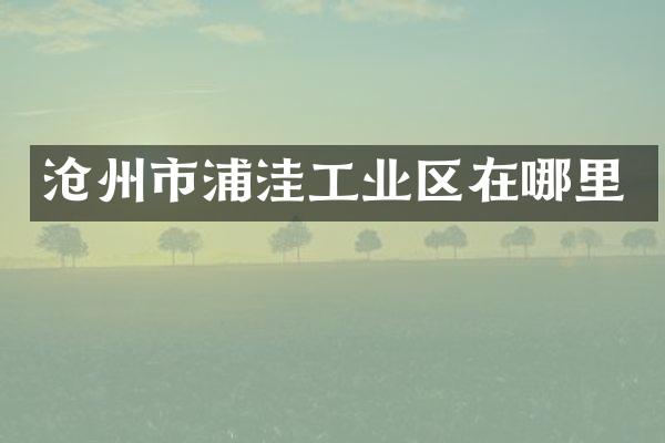 沧州市浦洼工业区在哪里