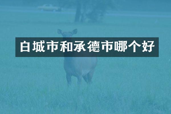 白城市和承德市哪个好