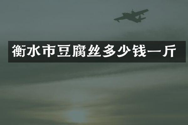 衡水市豆腐丝多少钱一斤