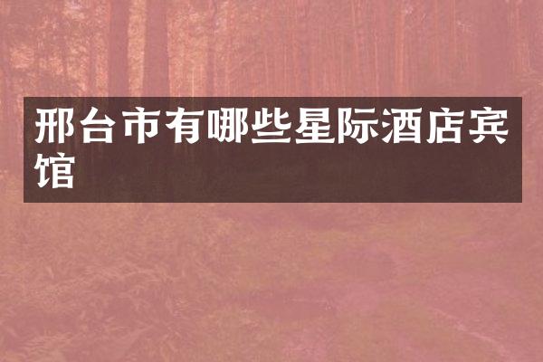 邢台市有哪些星际酒店宾馆