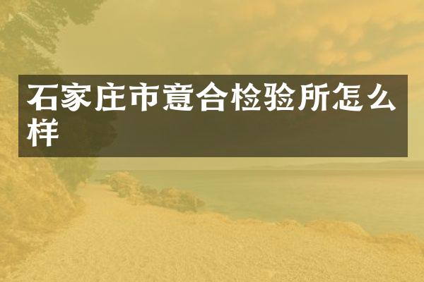 石家庄市意合检验所怎么样