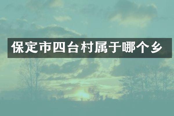 保定市四台村属于哪个乡