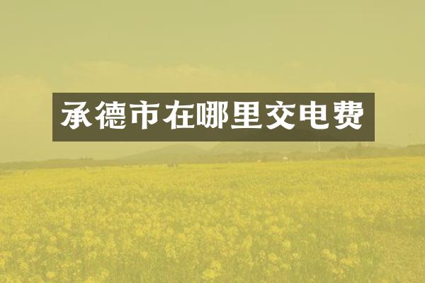 承德市在哪里交电费
