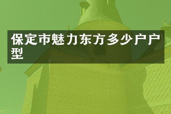 保定市魅力东方多少户户型