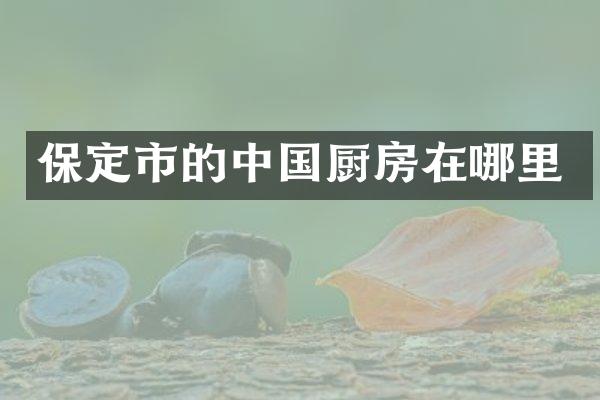 保定市的中国厨房在哪里