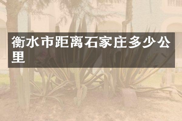 衡水市距离石家庄多少公里