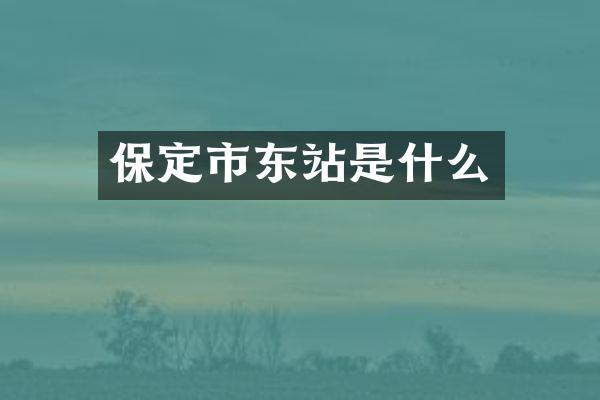 保定市东站是什么