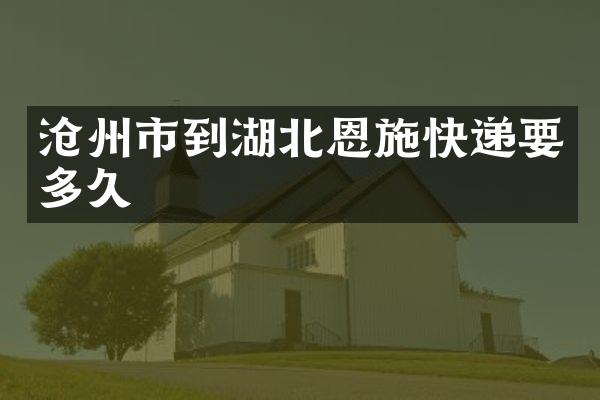 沧州市到湖北恩施快递要多久