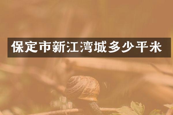 保定市新江湾城多少平米
