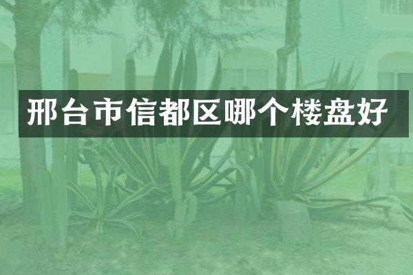 邢台市信都区哪个楼盘好