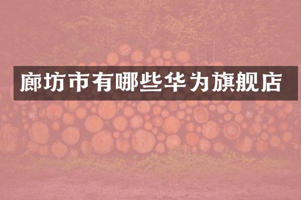 廊坊市有哪些华为旗舰店