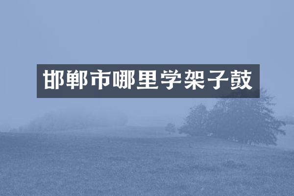 邯郸市哪里学架子鼓
