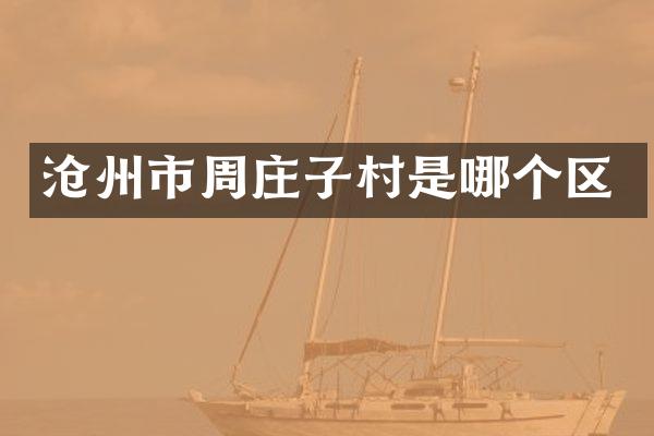 沧州市周庄子村是哪个区