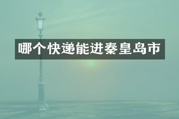 哪个快递能进秦皇岛市