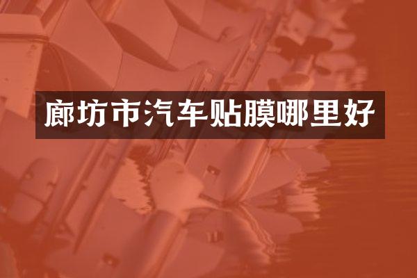 廊坊市汽车贴膜哪里好