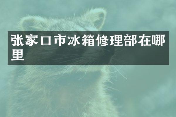 张家口市冰箱修理部在哪里