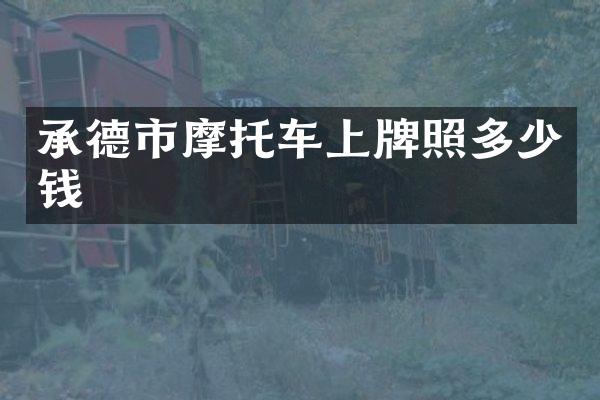 承德市摩托车上牌照多少钱