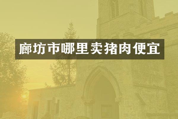 廊坊市哪里卖猪肉便宜