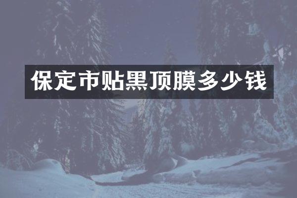 保定市贴黑顶膜多少钱