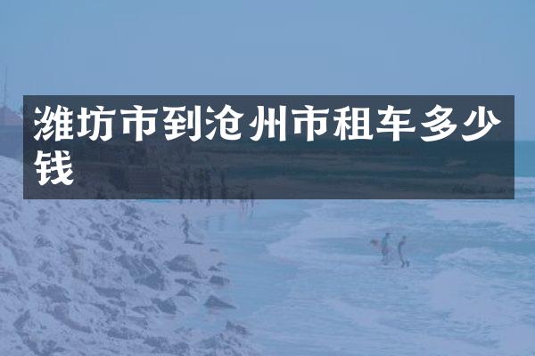 潍坊市到沧州市租车多少钱