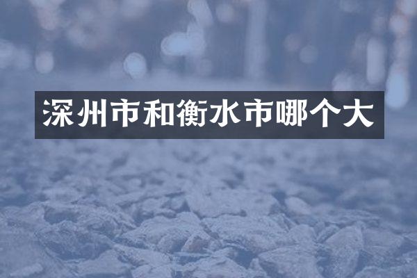 深州市和衡水市哪个大