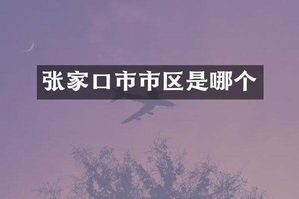 张家口市市区是哪个