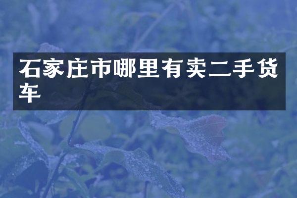 石家庄市哪里有卖二手货车