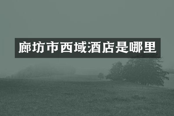 廊坊市西域酒店是哪里
