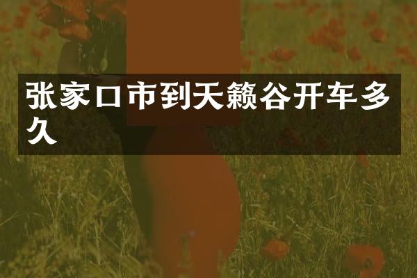 张家口市到天籁谷开车多久