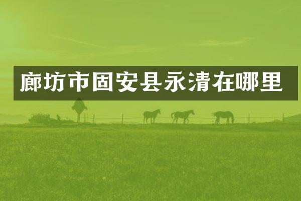 廊坊市固安县永清在哪里