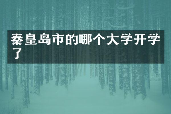 秦皇岛市的哪个大学开学了